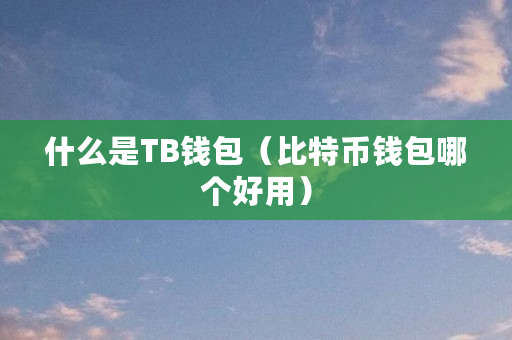 TB钱包是什么？比特币钱包哪个好用？全面解析